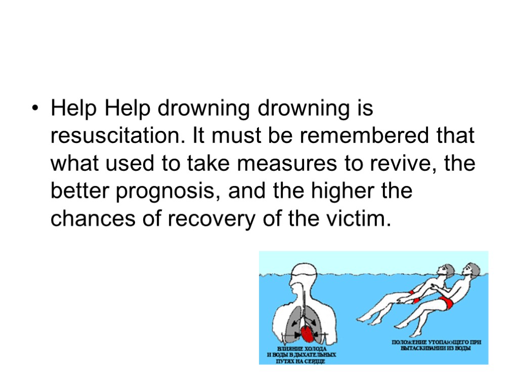 Help Help drowning drowning is resuscitation. It must be remembered that what used to